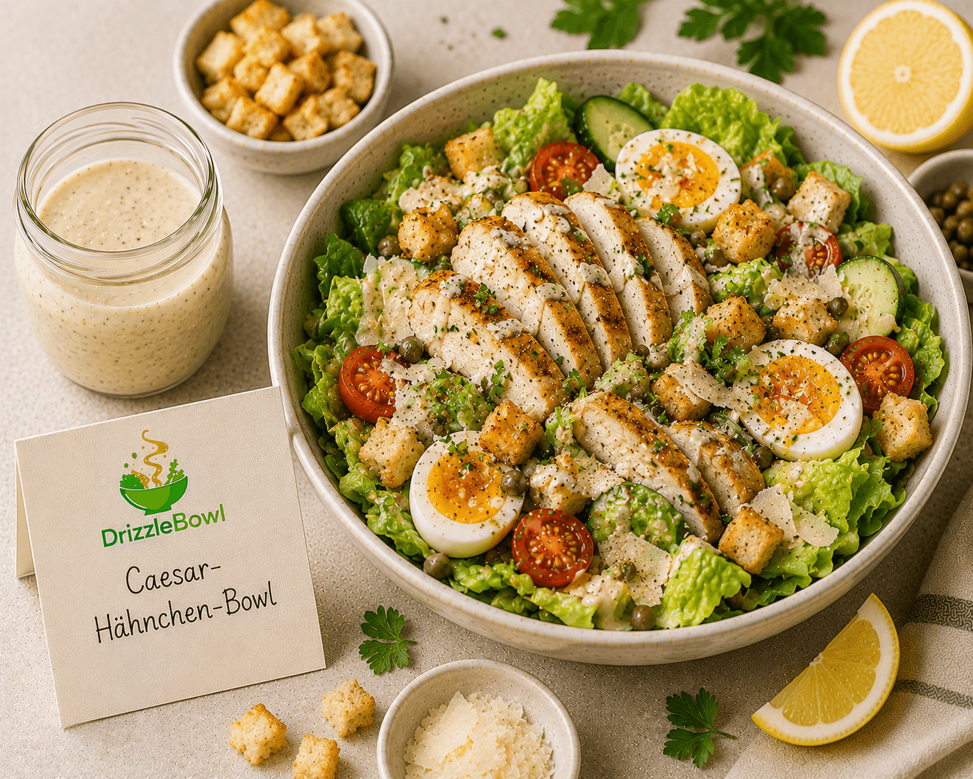 Caesar-Hähnchen-Bowl