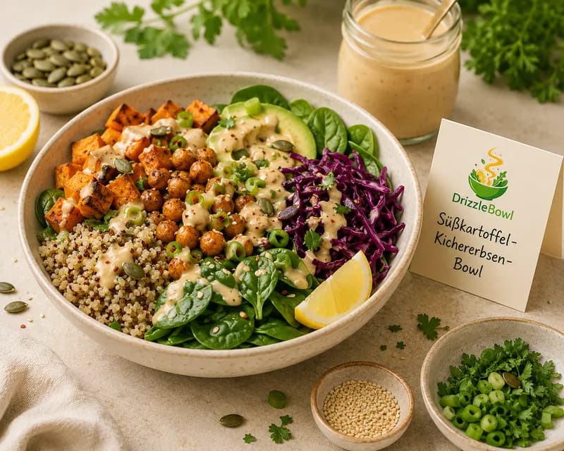 Süßkartoffel-Kichererbsen-Bowl
