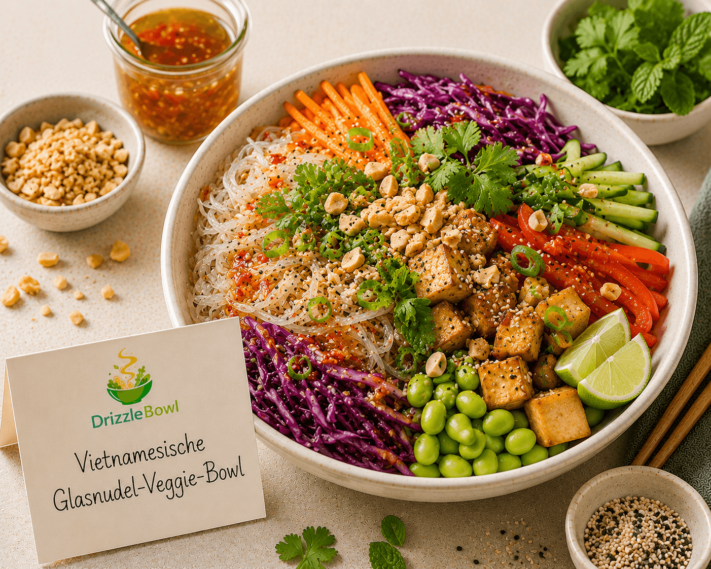 Vietnamesische Glasnudel-Veggie-Bowl