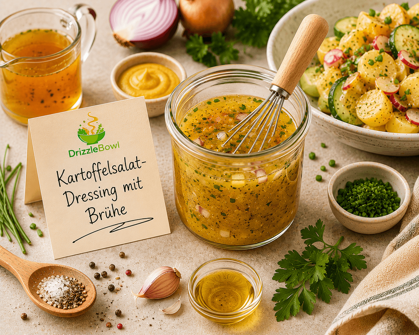 Kartoffelsalat-Dressing mit Brühe