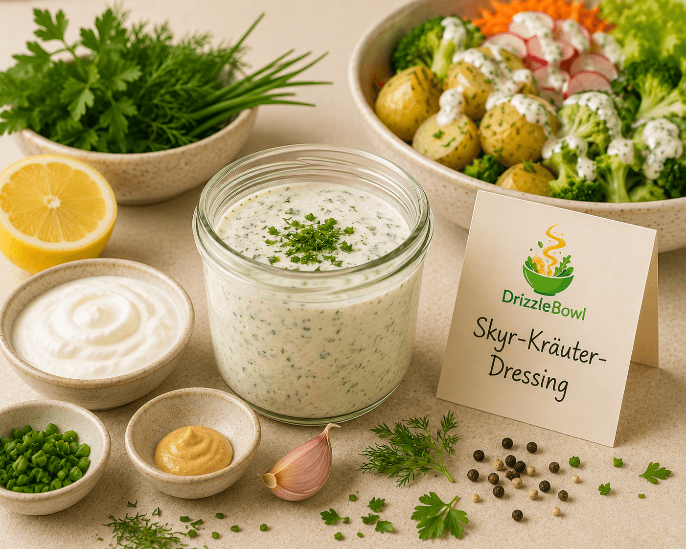 Skyr-Kräuter-Dressing
