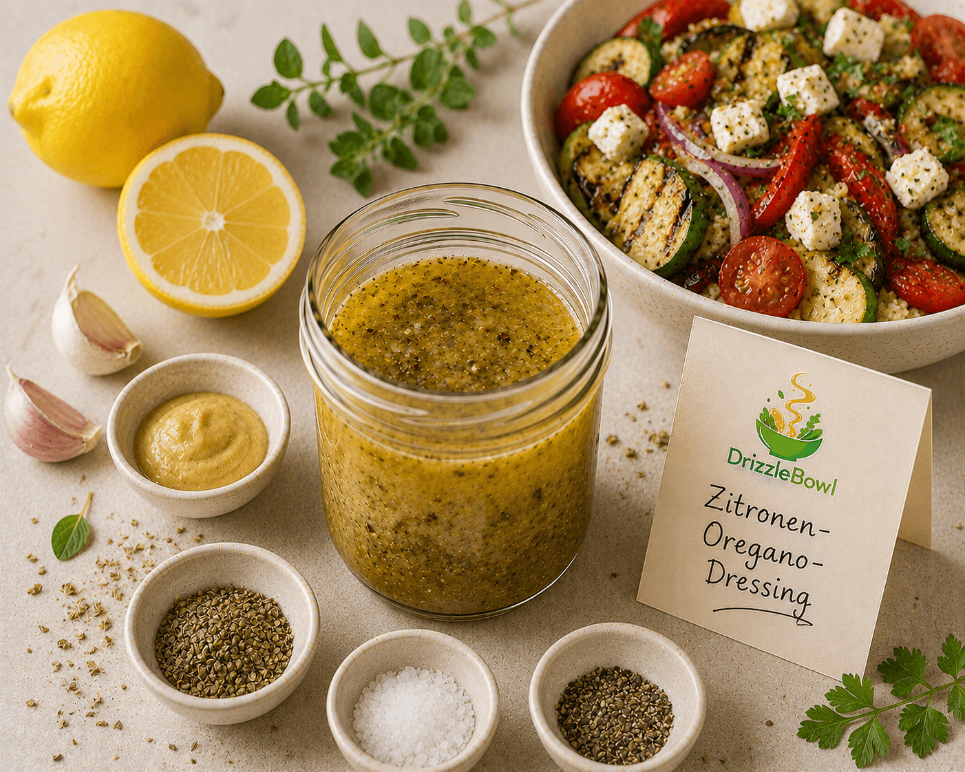 Zitronen-Oregano-Dressing